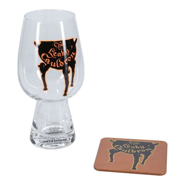 Glas + Untersetzer - Harry Potter: Undichter Kessel Butterbier