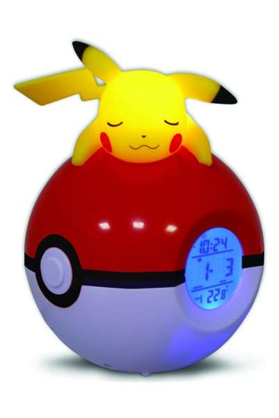 Wecker mit LED Lampe - Pokémon: Pikachu + Pokeball