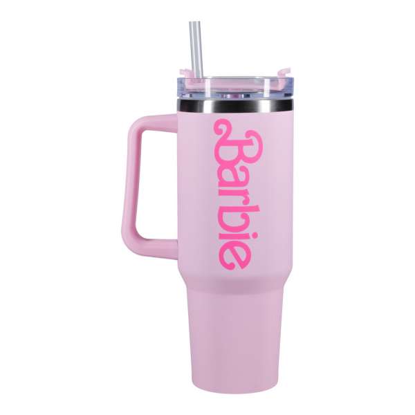 XL Reisebecher mit Trinkhalm (1200 ml) - Barbie